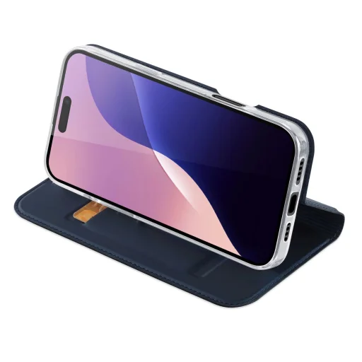 Dux Ducis Skin Pro fliptok iPhone 16 Pro Max telefonhoz kártyatartóval - kék - 6