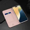 Dux Ducis Skin Pro fliptok iPhone 16-hoz kártyatartóval - rózsaszín tok thumbnail