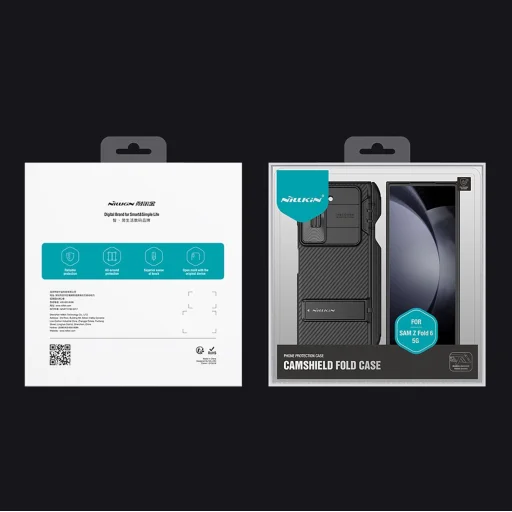 Nillkin CamShield Fold tok Samsung Galaxy Z Fold 6 5G-hez Stylus tartóval - Fekete - 6