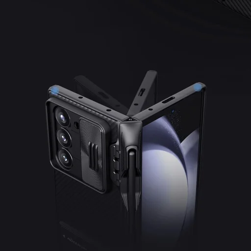 Nillkin CamShield Fold tok Samsung Galaxy Z Fold 6 5G-hez Stylus tartóval - Fekete - 11