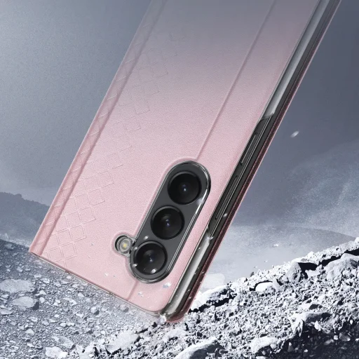 Samsung Galaxy Z Fold5 5G Dux Ducis Bril Wallet Flip Leather tok - Pink - 9