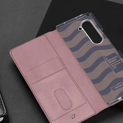 Samsung Galaxy Z Fold5 5G Dux Ducis Bril Wallet Flip Leather tok - Pink - 10