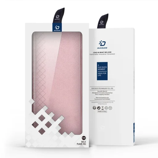 Samsung Galaxy Z Fold5 5G Dux Ducis Bril Wallet Flip Leather tok - Pink - 12