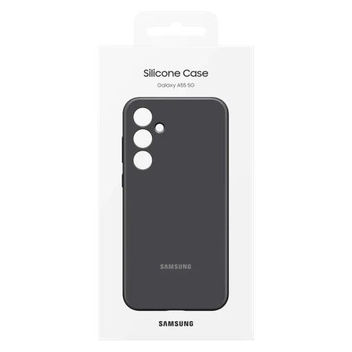 Samsung Silicone Case EF-PA556TBEGWW Samsung Galaxy A55-höz - fekete tok - 5