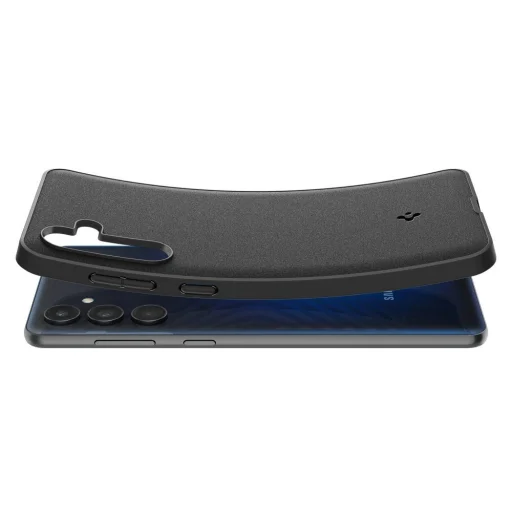  Samsung Galaxy M55 5G Matt Fekete Spigen Essential SandBlast tok - 5
