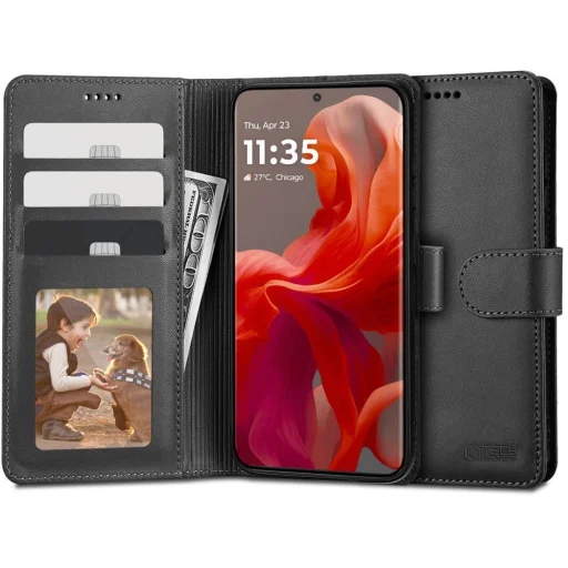 Tech-Protect Wallet tok Motorola Moto G85 5G - fekete - 1