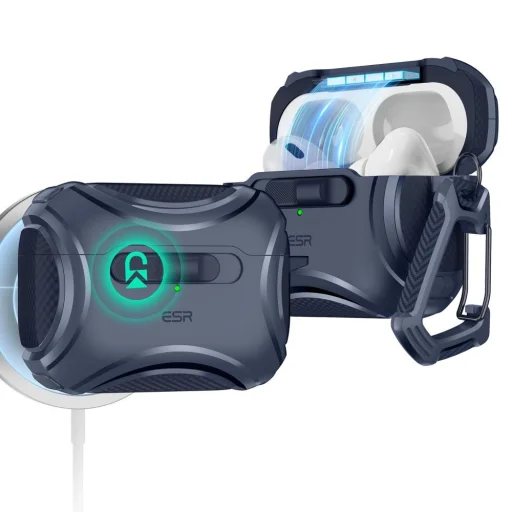 ESR Cyber Flicklock Halolock MagSafe tok Airpods Pro 1 / 2 - Kék - 2