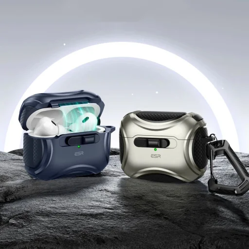 ESR Cyber Flicklock Halolock MagSafe tok Airpods Pro 1 / 2 - Kék - 3