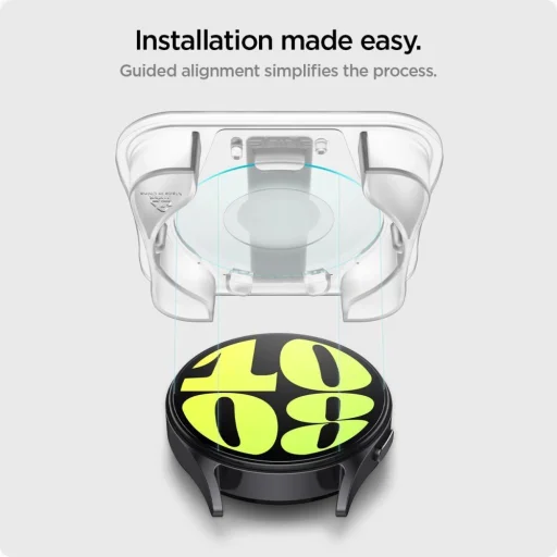 Spigen Glas.tR EZ Fit edzett üveg Samsung Galaxy Watch 7 (44 mm) - 2 db üvegfólia - 9