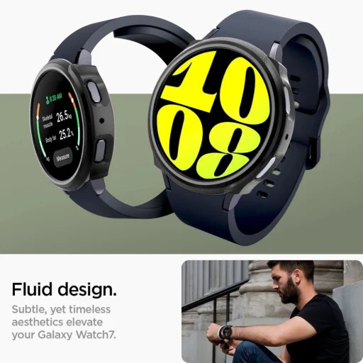  Samsung Galaxy Watch 7 (40mm) Matt Fekete Spigen Liquid Air tok - 11