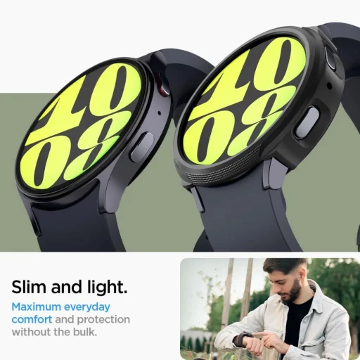  Samsung Galaxy Watch 7 (40mm) Matt Fekete Spigen Liquid Air tok - 14