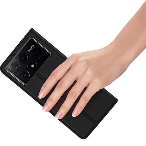Dux Ducis Skin Pro tok Xiaomi Poco X6 Pro 5G / Redmi K70E készülékhez fliptok és kártyatartóval - fekete - 8