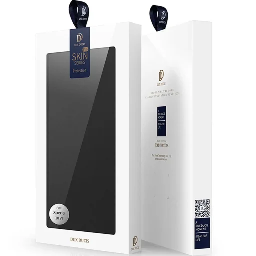 Dux Ducis Skin Pro tok Sony Xperia 10 VI-hez, fliptok és kártyatartóval - fekete - 5