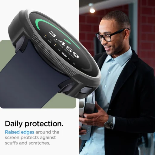  Samsung Galaxy Watch 7 (44mm) Matt Fekete Spigen Liquid Air tok - 12