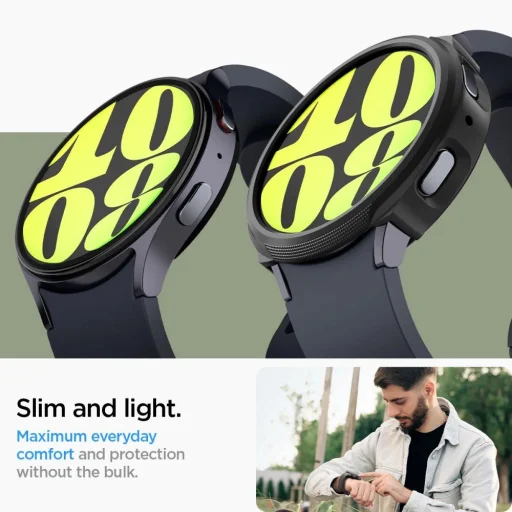  Samsung Galaxy Watch 7 (44mm) Matt Fekete Spigen Liquid Air tok - 14