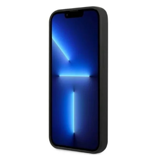 Guess GUHMP13MSPLK iPhone 13 6.1" fekete/fekete kemény tok szilikon logó táblával MagSafe - 5