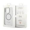 Guess GUHMP14LHTRMS iPhone 14 Pro 6.1" ezüst/ezüst kemény tok Metal Outline Magsafe tok thumbnail
