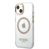 Guess GUHMP13MHTRMD iPhone 13 6.1" arany/arany kemény tok Metal Outline Magsafe tok thumbnail