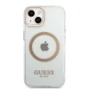 Guess GUHMP13MHTRMD iPhone 13 6.1" arany/arany kemény tok Metal Outline Magsafe tok thumbnail