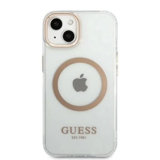Guess GUHMP13MHTRMD iPhone 13 6.1" arany/arany kemény tok Metal Outline Magsafe tok - 3