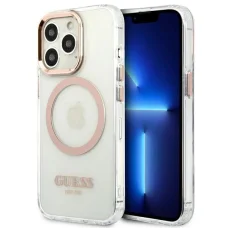 Guess GUHMP13XHTRMD iPhone 13 Pro Max 6.7" arany / arany kemény tok Metal Outline Magsafe