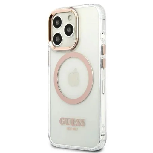 Guess GUHMP13XHTRMD iPhone 13 Pro Max 6.7" arany / arany kemény tok Metal Outline Magsafe - 2