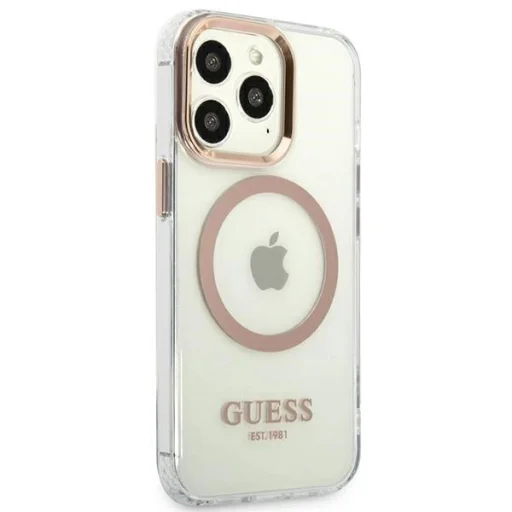 Guess GUHMP13XHTRMD iPhone 13 Pro Max 6.7" arany / arany kemény tok Metal Outline Magsafe - 4