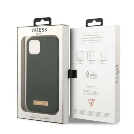 Guess GUHMP13MSBPLA iPhone 13 6.1" zöld/khaki kemény tok Szilikon Logóval MagSafe - 8