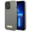 Guess GUHMP13LSPLG iPhone 13 Pro / 13 6.1" szürke/szürke kemény tok Szilikon Logó Lemez MagSafe tok