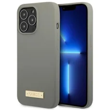 Guess GUHMP13XSPLG iPhone 13 Pro Max 6,7" szürke/szürke kemény tok Silicone Logo Plate MagSafe tok