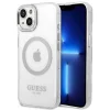 Guess GUHMP14MHTRMS iPhone 14 Plus 6.7" ezüst/ezüst kemény tok Metal Outline Magsafe tok
