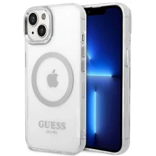 Guess GUHMP14MHTRMS iPhone 14 Plus 6.7" ezüst/ezüst kemény tok Metal Outline Magsafe tok
