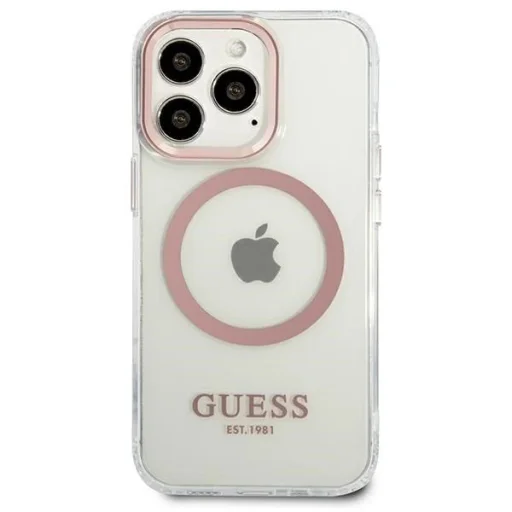 Guess Metal Outline MagSafe iPhone 13 Pro / iPhone 13 tok - rózsaszín - 3