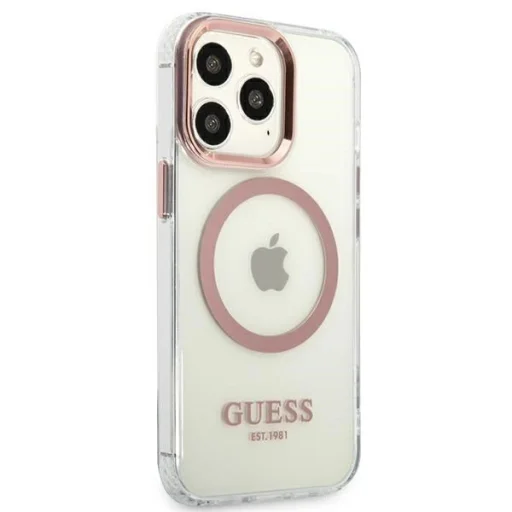 Guess Metal Outline MagSafe iPhone 13 Pro / iPhone 13 tok - rózsaszín - 4