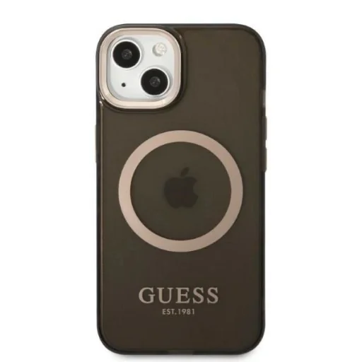 Guess Gold Outline Translucent MagSafe tok iPhone 13 - fekete - 3