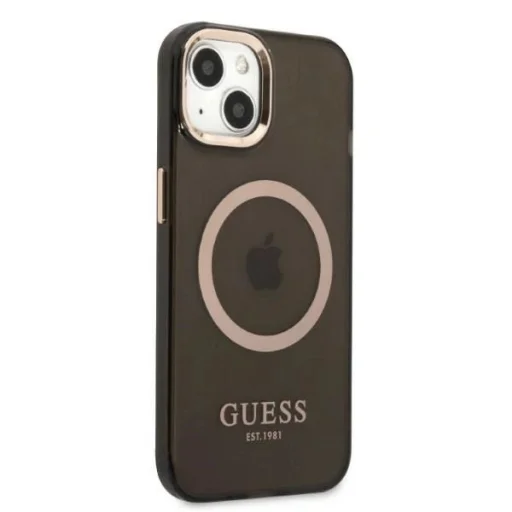 Guess Gold Outline Translucent MagSafe tok iPhone 13 - fekete - 4