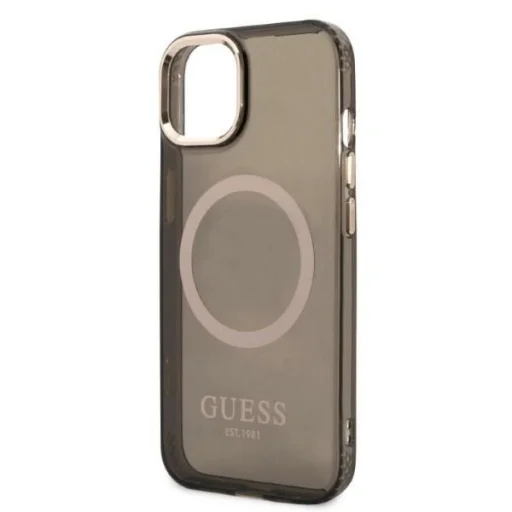 Guess Gold Outline Translucent MagSafe tok iPhone 13 - fekete - 6