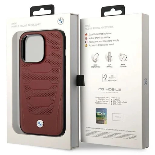  iPhone 14 Pro Max 6.7" Burgundy/burgundy Leather Seats Pattern MagSafe BMW BMHMP14X22RPSR tok - 8