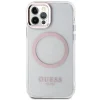 Guess Metal Outline Magsafe iPhone 12 / iPhone 12 Pro rózsaszín tok - 3