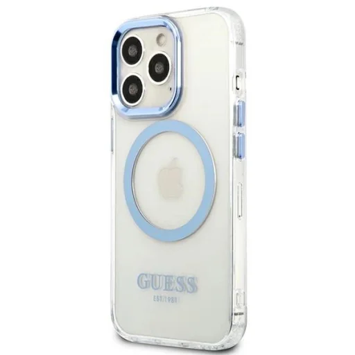 Guess Metal Outline MagSafe iPhone 13 Pro / iPhone 13 tok - kék - 2
