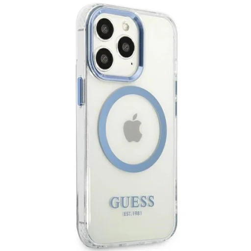 Guess Metal Outline MagSafe iPhone 13 Pro / iPhone 13 tok - kék - 4
