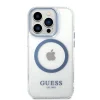 Guess GUHMP14XHTRMB iPhone 14 Pro Max 6.7" kék/kék kemény tok Metal Outline Magsafe tok thumbnail