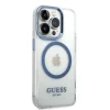 Guess Metal Outline MagSafe tok iPhone 14 Pro - kék - 4