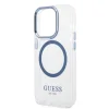 Guess GUHMP14XHTRMB iPhone 14 Pro Max 6.7" kék/kék kemény tok Metal Outline Magsafe tok thumbnail