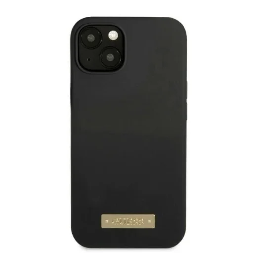 Guess GUHMP13MSPLK iPhone 13 6.1" fekete/fekete kemény tok szilikon logó táblával MagSafe - 3