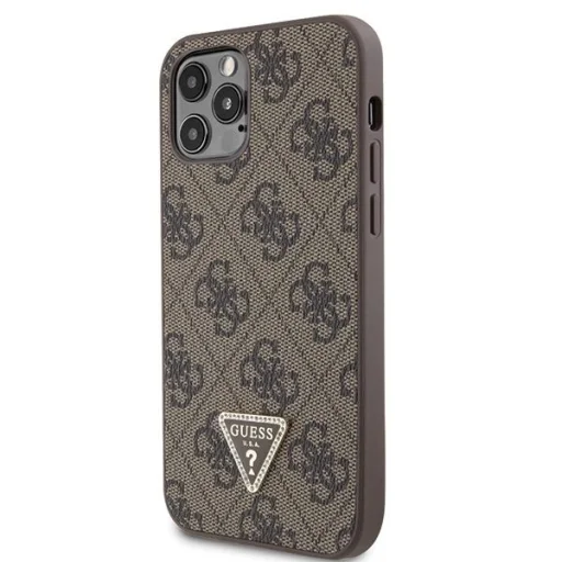 Guess GUHCP12MP4TDSCPW tok iPhone 12 / 12 Pro - Barna Crossbody 4G Metal Logo - 2