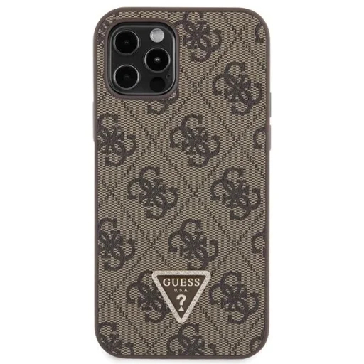 Guess GUHCP12MP4TDSCPW tok iPhone 12 / 12 Pro - Barna Crossbody 4G Metal Logo - 3