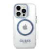 Guess Metal Outline MagSafe tok iPhone 14 Pro - kék - 3