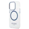 Guess Metal Outline MagSafe tok iPhone 14 Pro - kék - 6