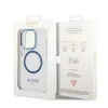 Guess Metal Outline MagSafe tok iPhone 14 Pro - kék - 8